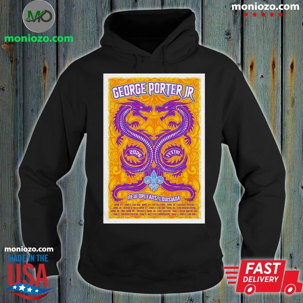 George Porter JR. 2026 Jazz Fest in New Orleans LA Poster Shirt Unisex