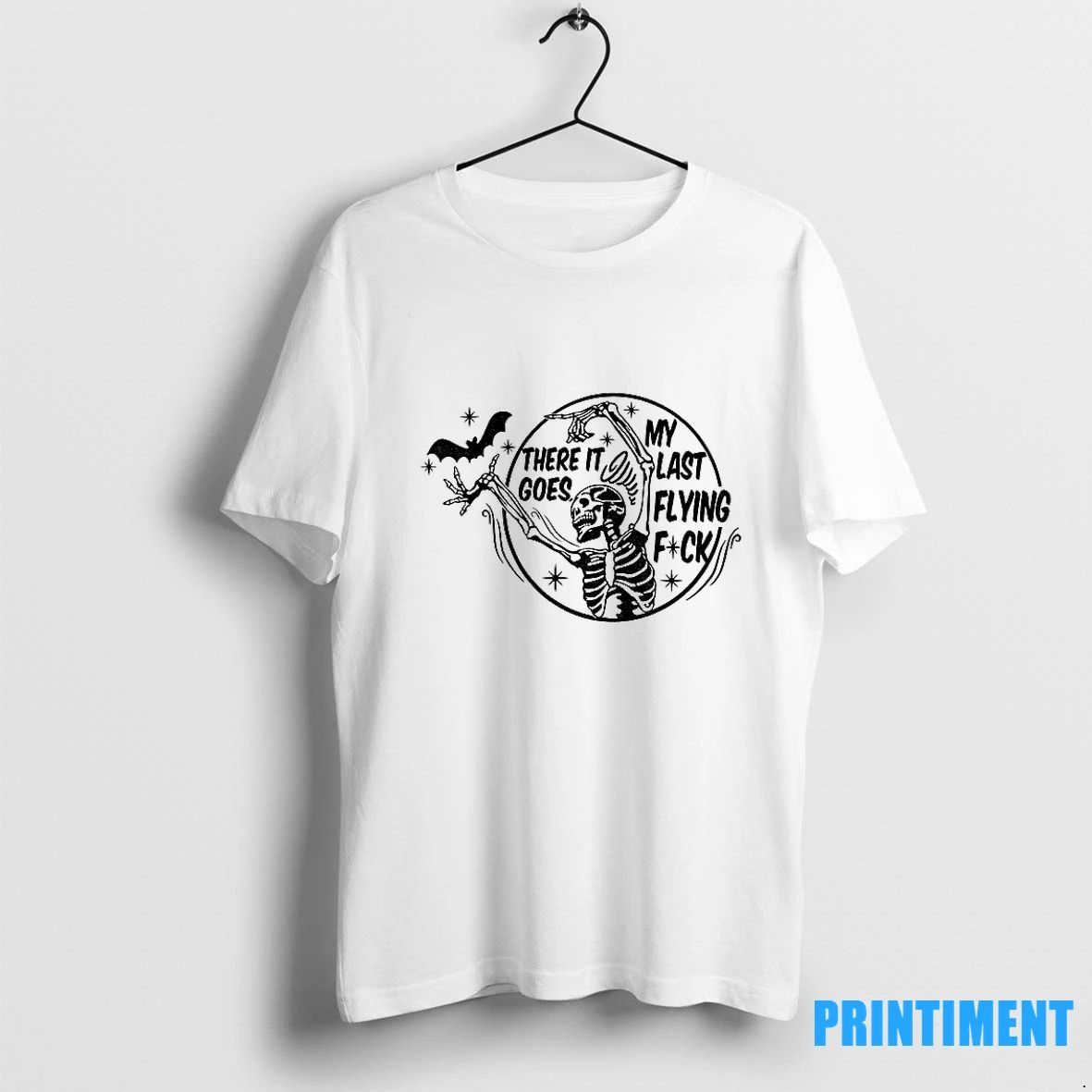 Skeleton Dancing There It Goes My Last Flying Fuck Halloween 2025 Tshirts Sweater Unisex