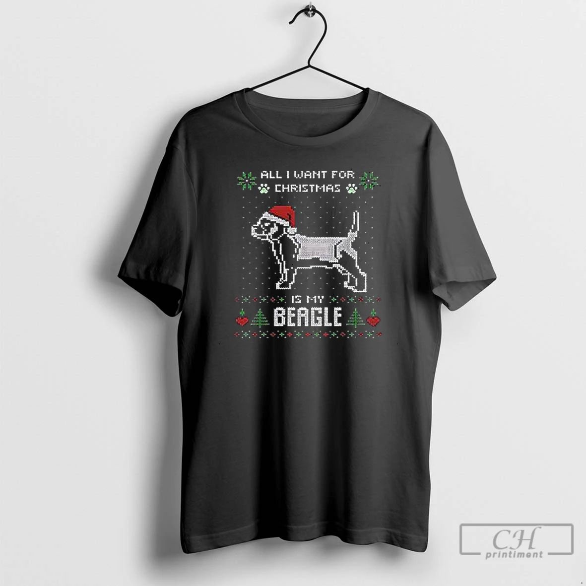 Premium Dog All I Want For Christmas Is My Beagle T Shirts Unisex