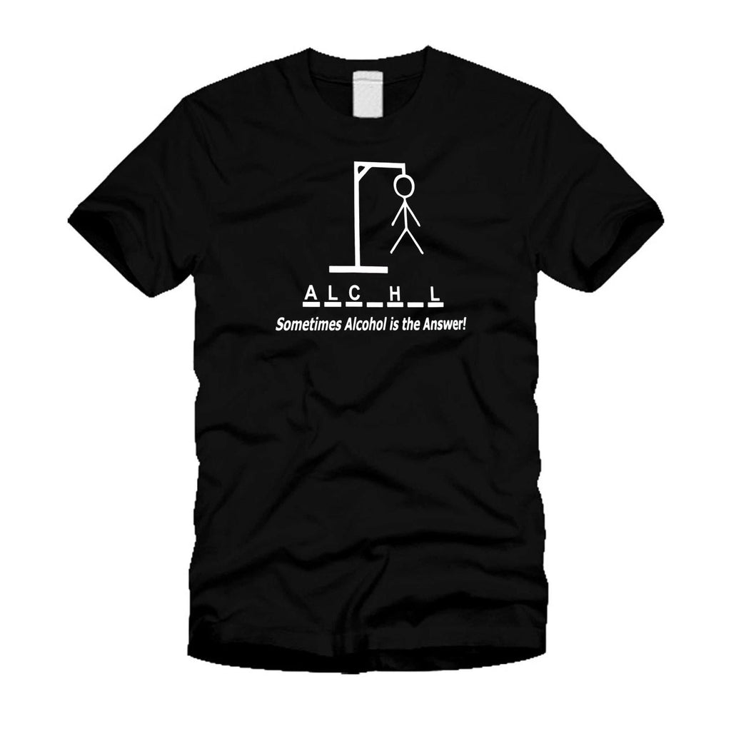 Sometimes Alcohol Is The Answer - Cool Funny College Humor Modern Black Unisex