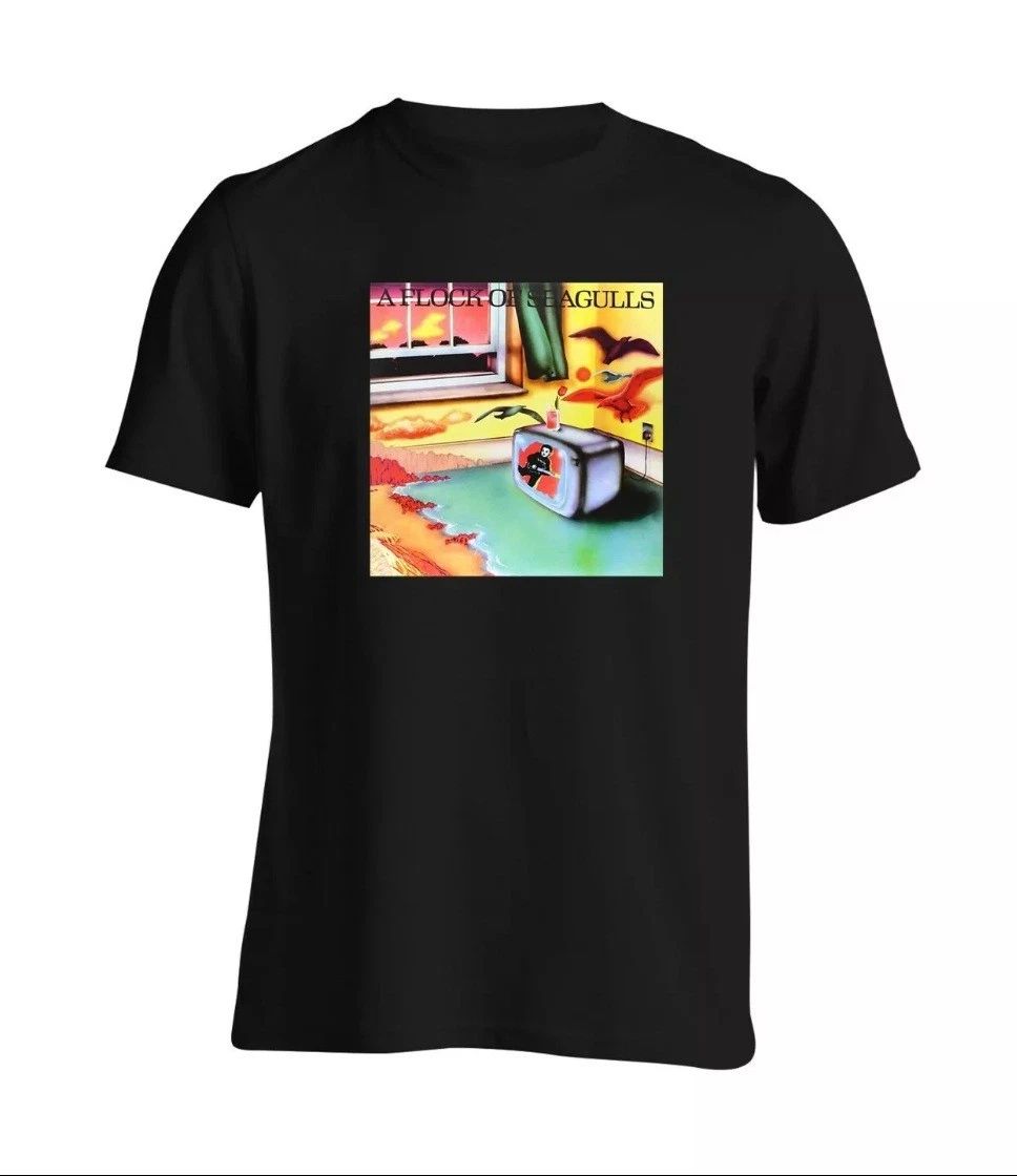 A Flock of Seagulls T Shirt Classic Album 80's Pop Band S,M,L,XL,2XL Black Unisex