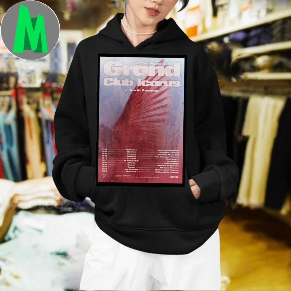 Original ARTMS World Poster Grand Club Icarus in North America Tour 2025 Shirt Unisex