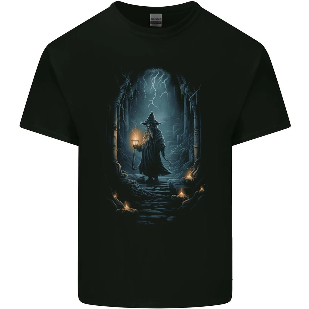 Fantasy Wizard Warlock 1 Mens Cotton Tee Top Unisex
