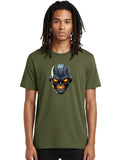 Cyborg-Head Mens Graphic Tee, 100% Cotton, Casual Summer Wear Unisex