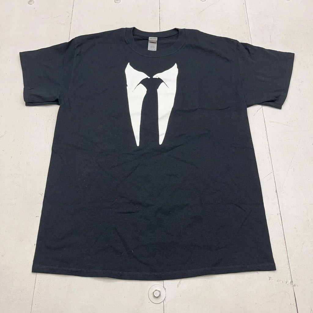 Custom Graphic Black Tie Short Sleeve Men’s Size Large NEW Unisex