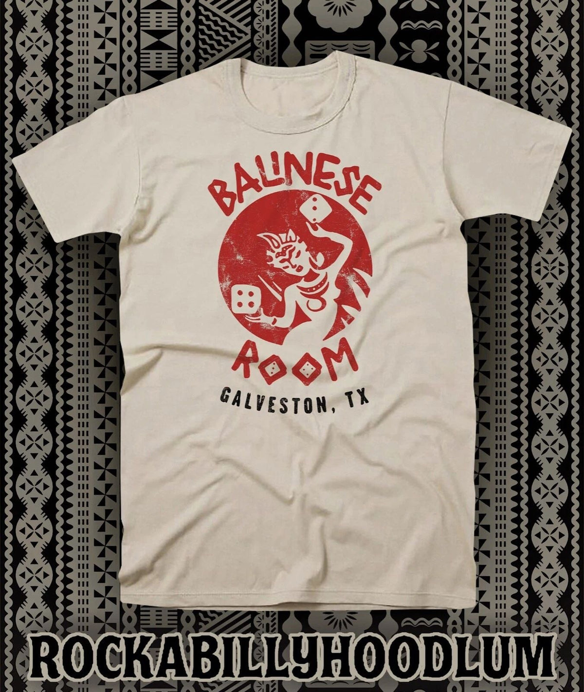 Retro Tiki tee T Shirt Bar Restaurant Mug Rum Polynesian Balinese Room TX Unisex