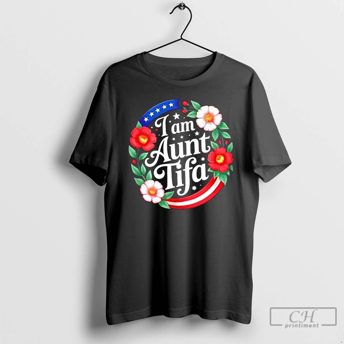 Classic I Am Aunt Tifa Floral T Shirts Unisex