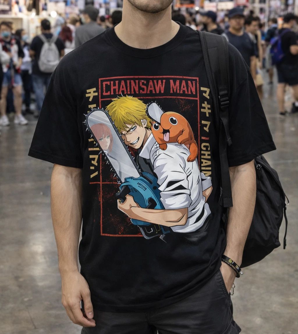 Chainsaw Devil Tee – Pochita & Denji Anime Streetwear Shirt (Unisex) PREMIUM Unisex