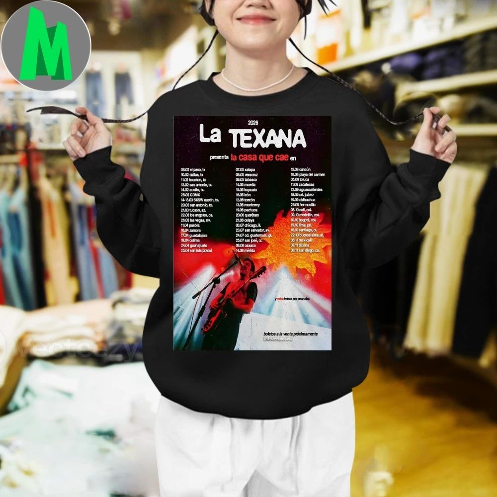 La Texana La Casa Que Cae En Vivo Tour 2026 Poster Shirt Unisex