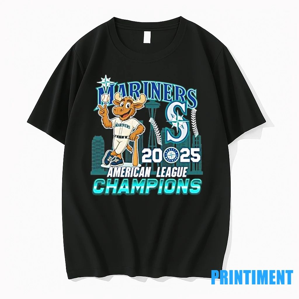 Mariner Moose Seattle Mariners 2025 American League Champions Tshirts Sweater Unisex
