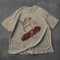 Vintage Skateboard Cat Shirt Y2K 90s Aesthetic Kitten Grunge Retro Tee Unisex
