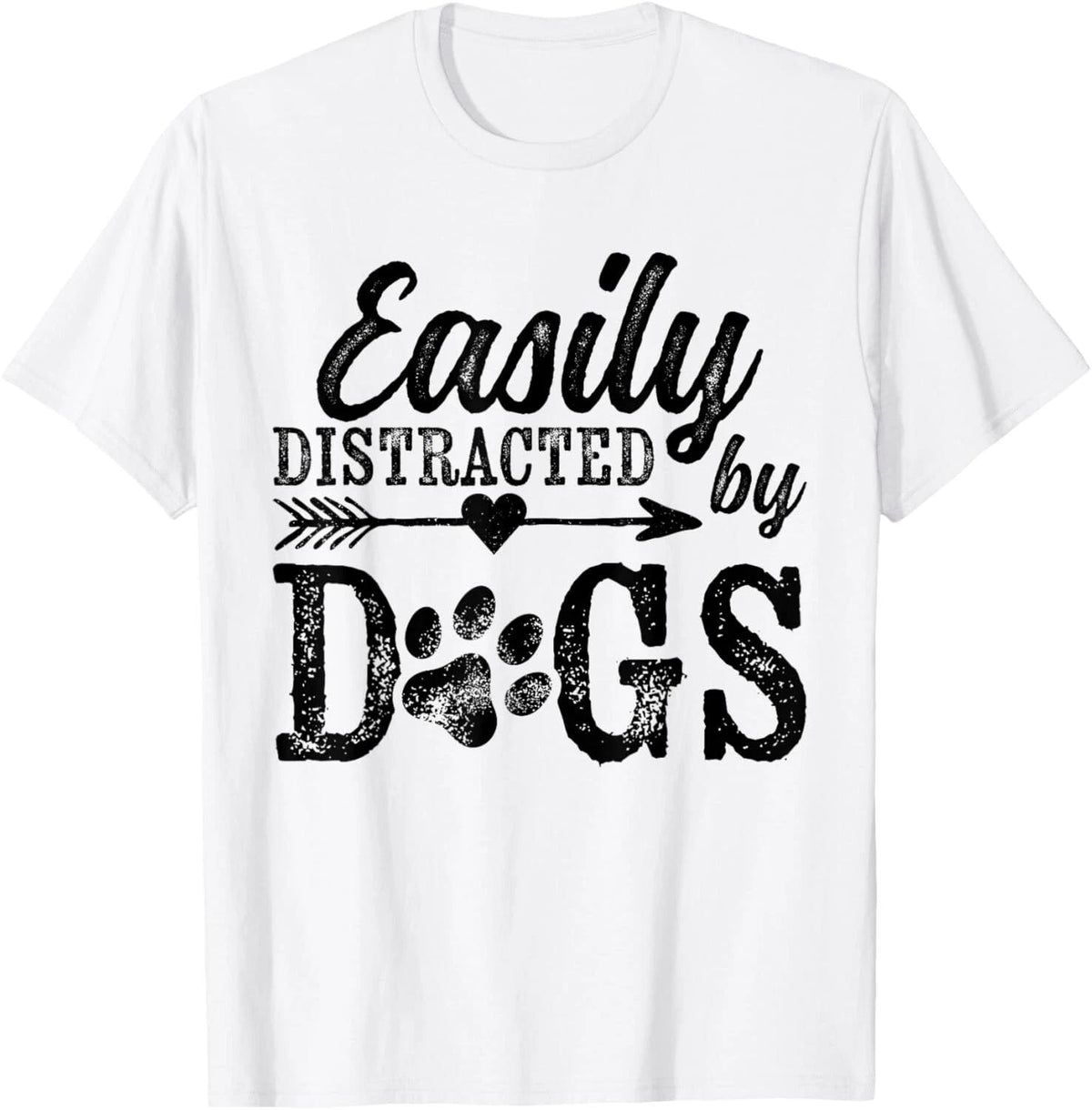 Easily Distracted By Dogs Funny Vintage Dog Lover Mom Saying Gift Unisex Unisex