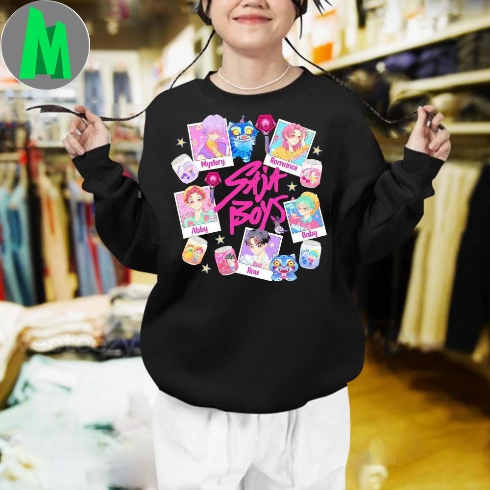 Saja Boys polaroid style kpop demon hunters saja boys names shirt Unisex