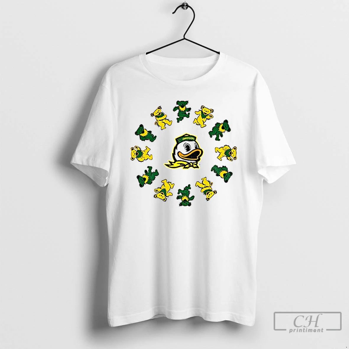 Classic Oregon X Grateful Dead Circle Bears T Shirts Unisex