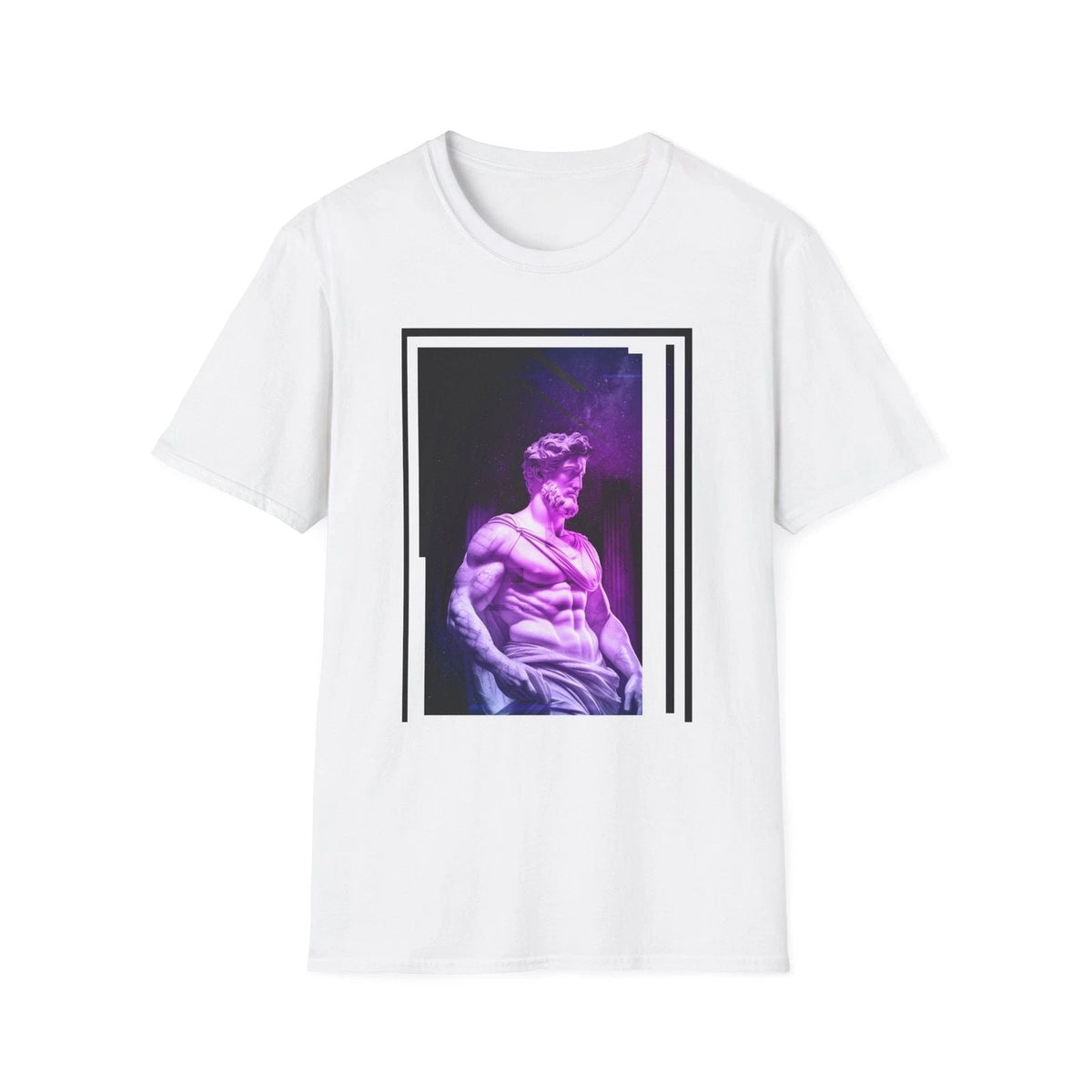 Astrological Space Statue Shirt - Unisex Softstyle Tee for Art Enthusiasts Unisex