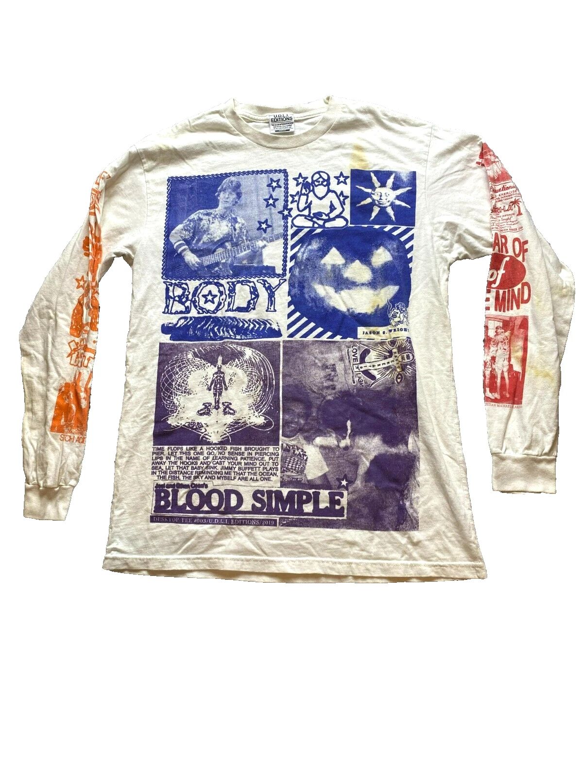 UDLI Editions Shirt Adult Medium White The Desktop Body Blood Simple 2019 Mens Unisex