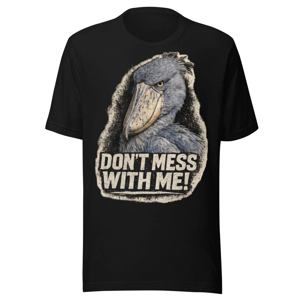 Shoebill Stork Graphic Tee – Intense Bird Illustration, 100% Cotton Unisex