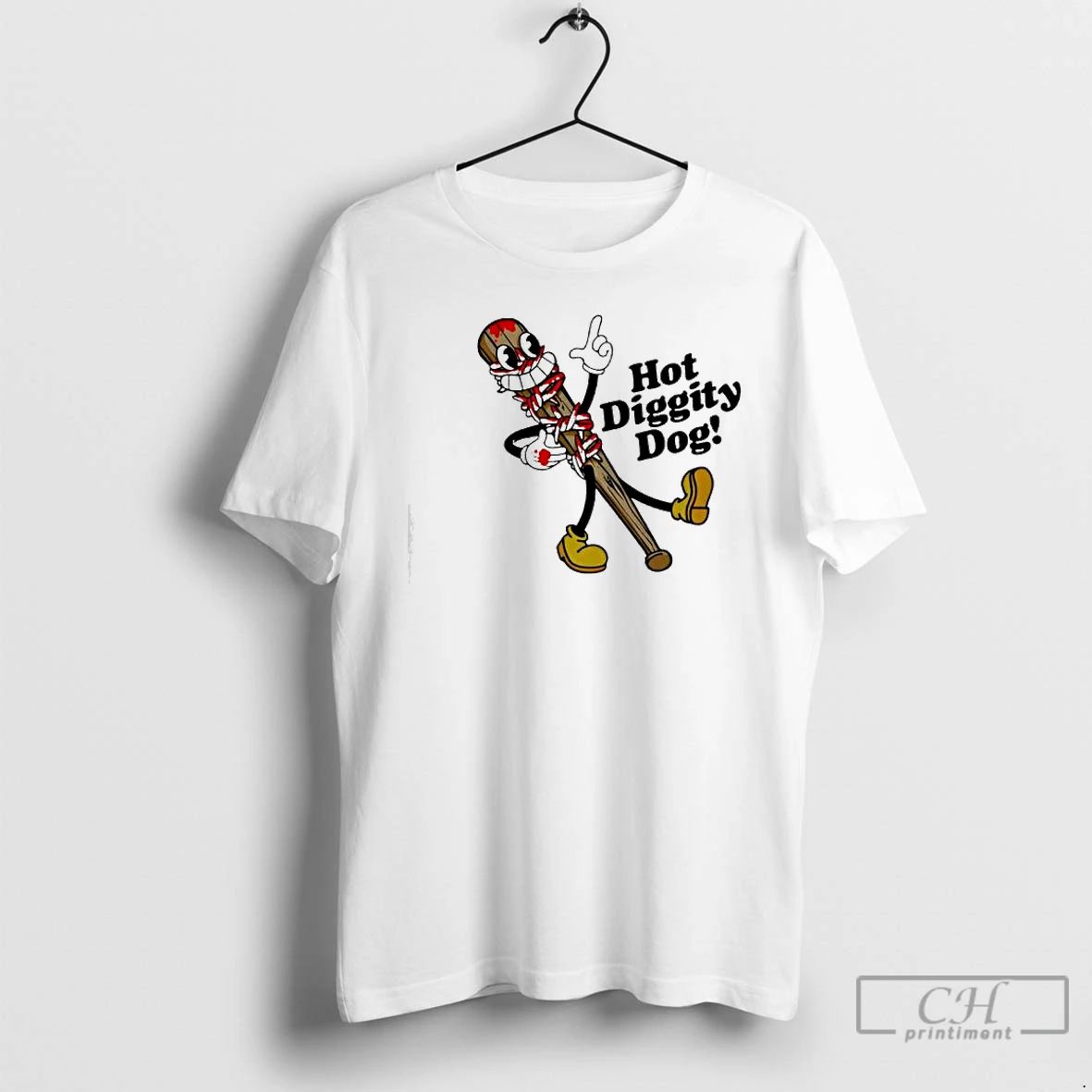 Premium The Walking Dead Raglan 15th Anniversary Hot Diggity Dog T Shirts Unisex