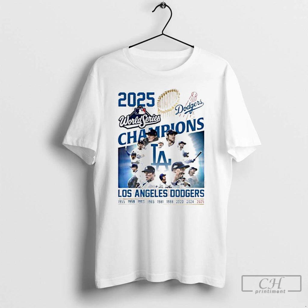 Premium 2025 World Series Champions Team Player Los Angeles Dodgers T Shirts Unisex