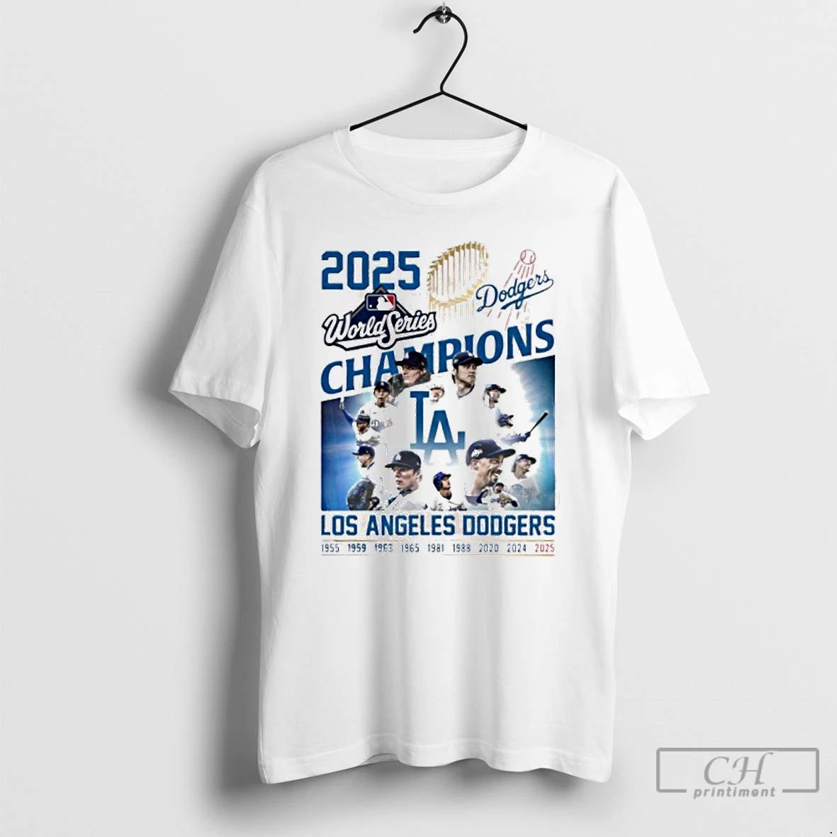 Premium 2025 World Series Champions Team Player Los Angeles Dodgers T Shirts Unisex