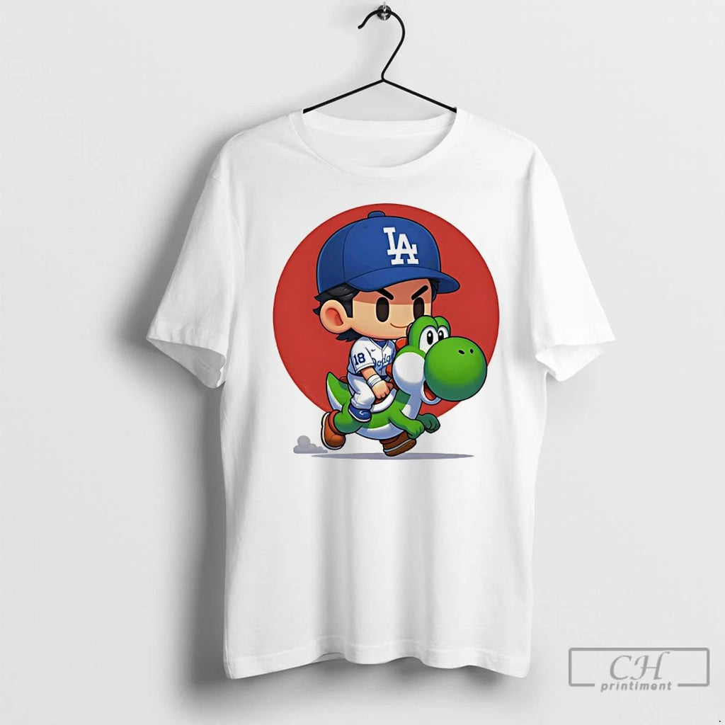 Premium Yoshi Yoshinobu Yamamoto Dinosaurs Los Angeles Dodgers Cartoon Unisex