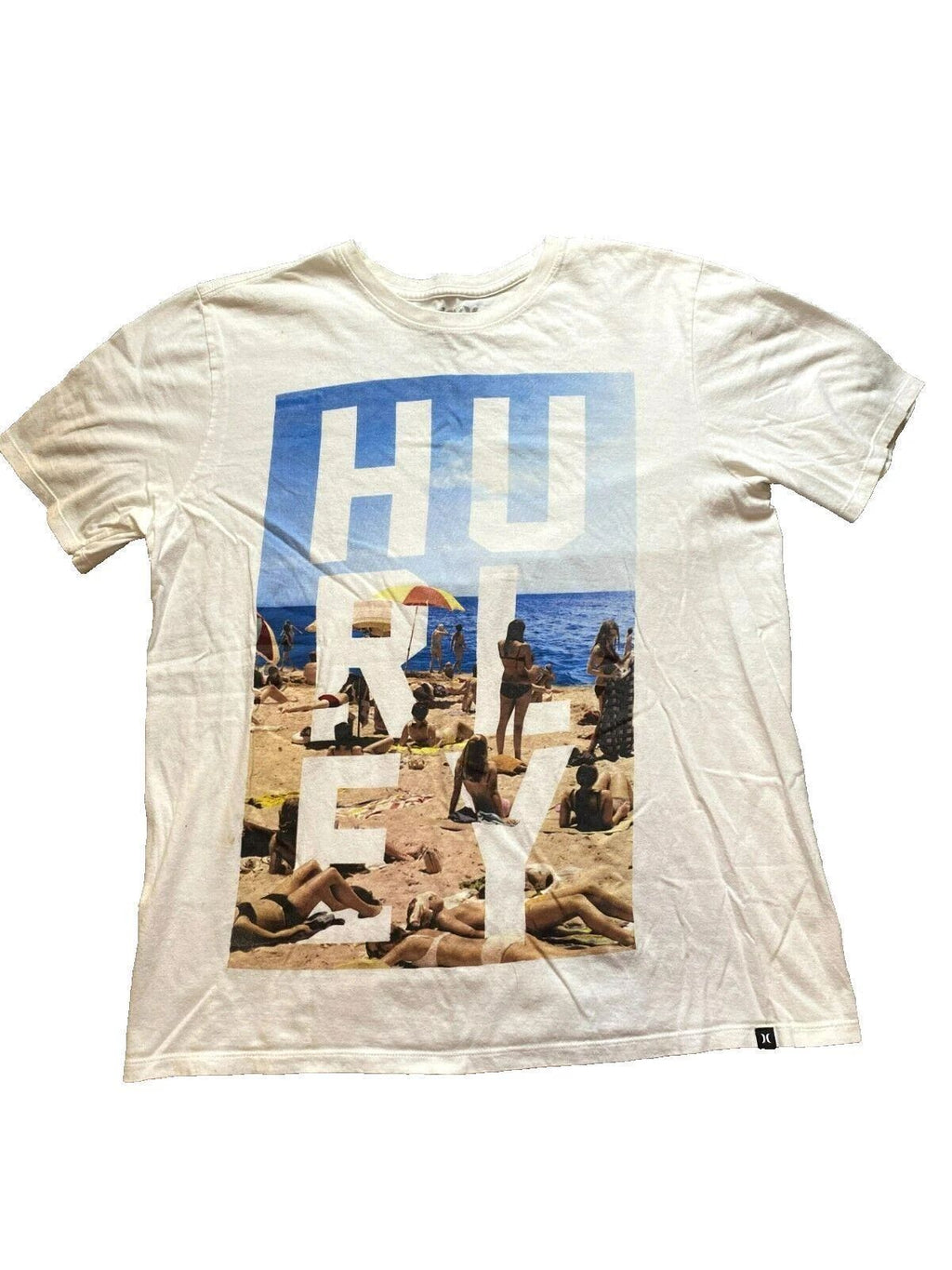 Hurley Shirt Adult Medium White Summer Beach Vacation Tanning Ocean Surf Mens Unisex