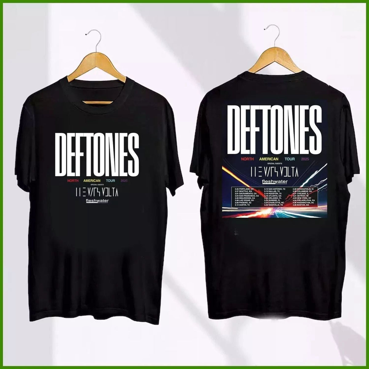 2025 Deftones North American Tour with The Mars Volta and Fleshwater Tshirt Unisex