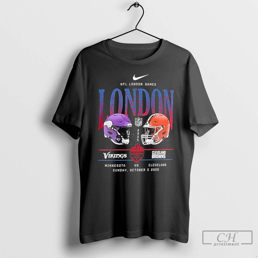 Classic Minnesota Vikings Vs Cleveland Browns 2025 International Games London T Shirts Unisex