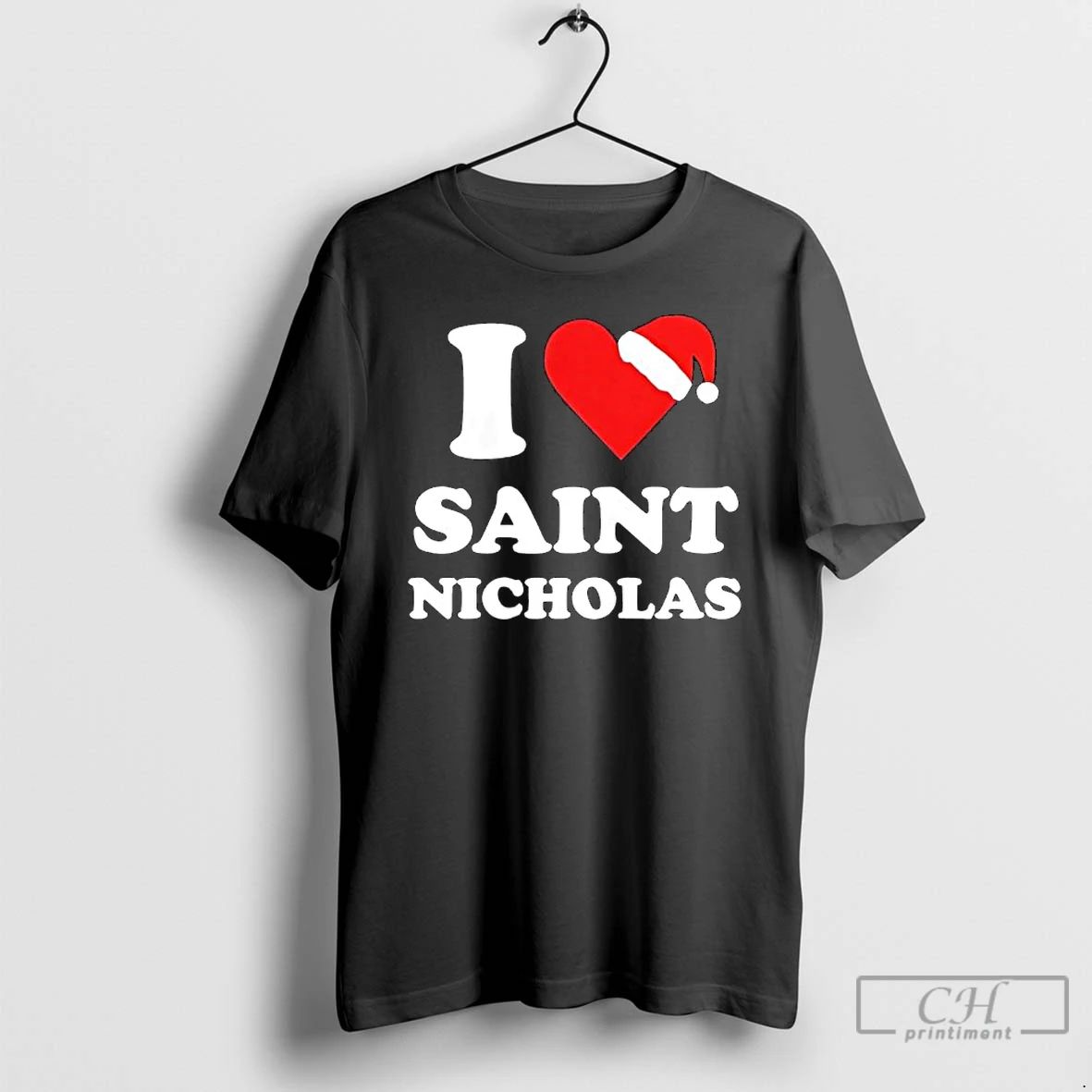 Premium Sana Claus I Love Saint Nicholas Xmas Christmas T Shirts Unisex