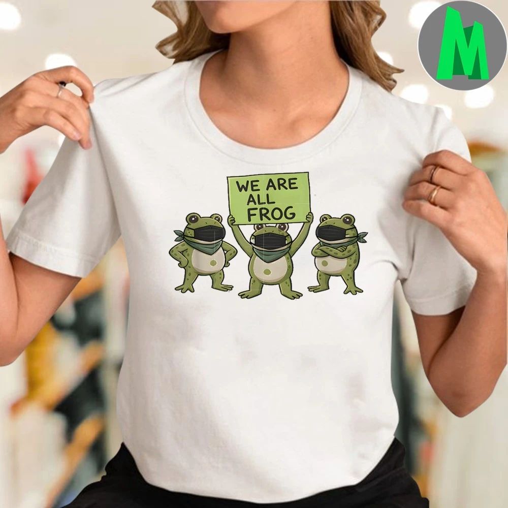 Retro Portland We Are All Frog Design Shirt Unisex