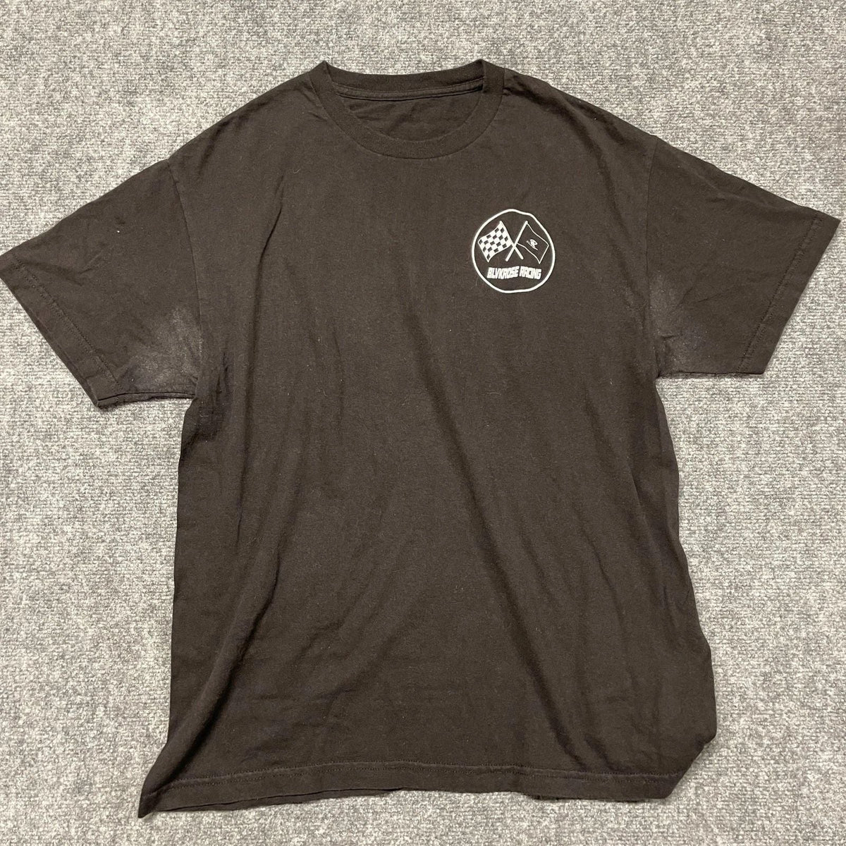 Mardin Farms Blvkrose Racing T Shirt Mens Black Graphic Print Streetwear Casual Unisex