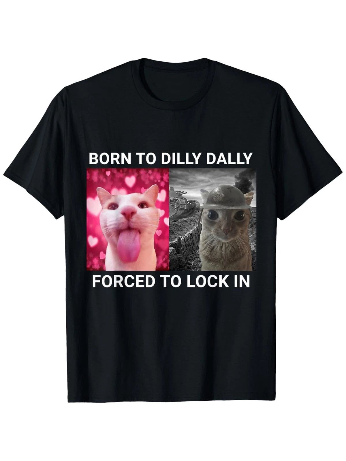 Born to Procrastinate, Forced to Wear Cat Meme , Unisex All-Season Casual Unisex
