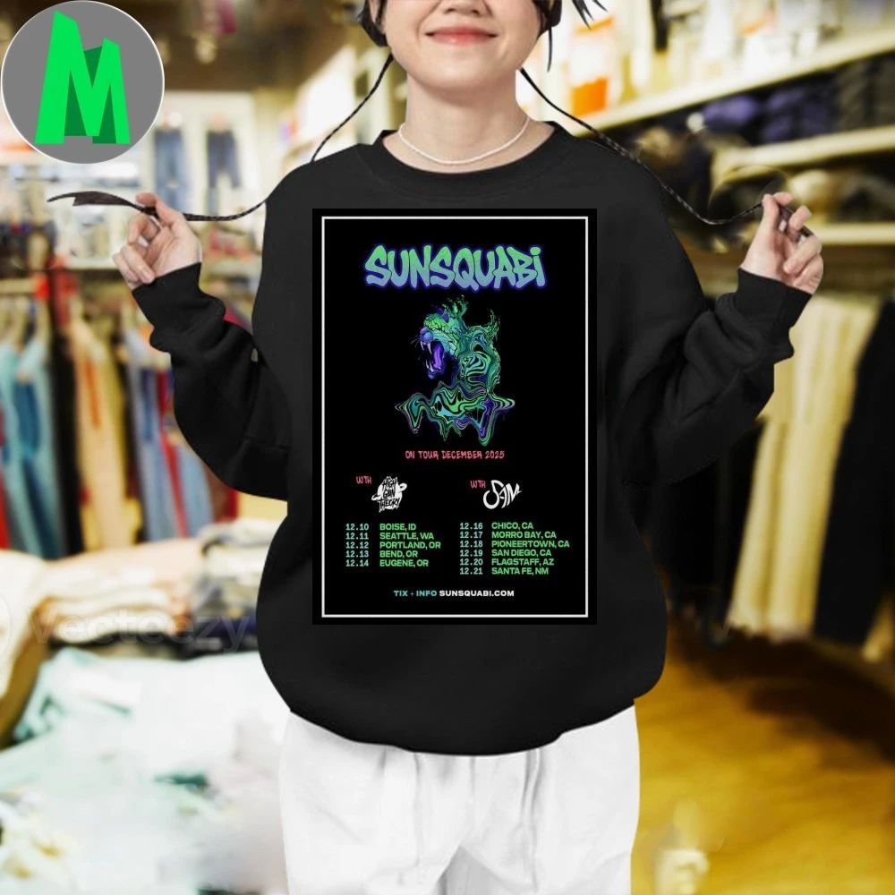 SunSquabi On Tour December 2025 Poster Shirt Unisex