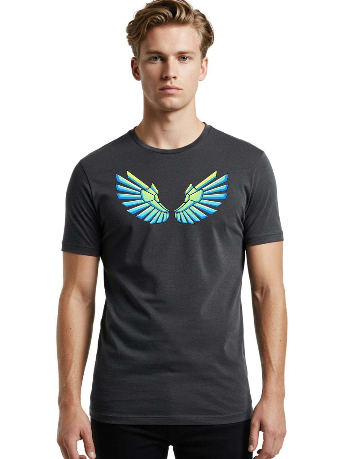 Crystal-Wings-5 Mens Graphic Tee, 100% Cotton, Casual Summer Wear Unisex