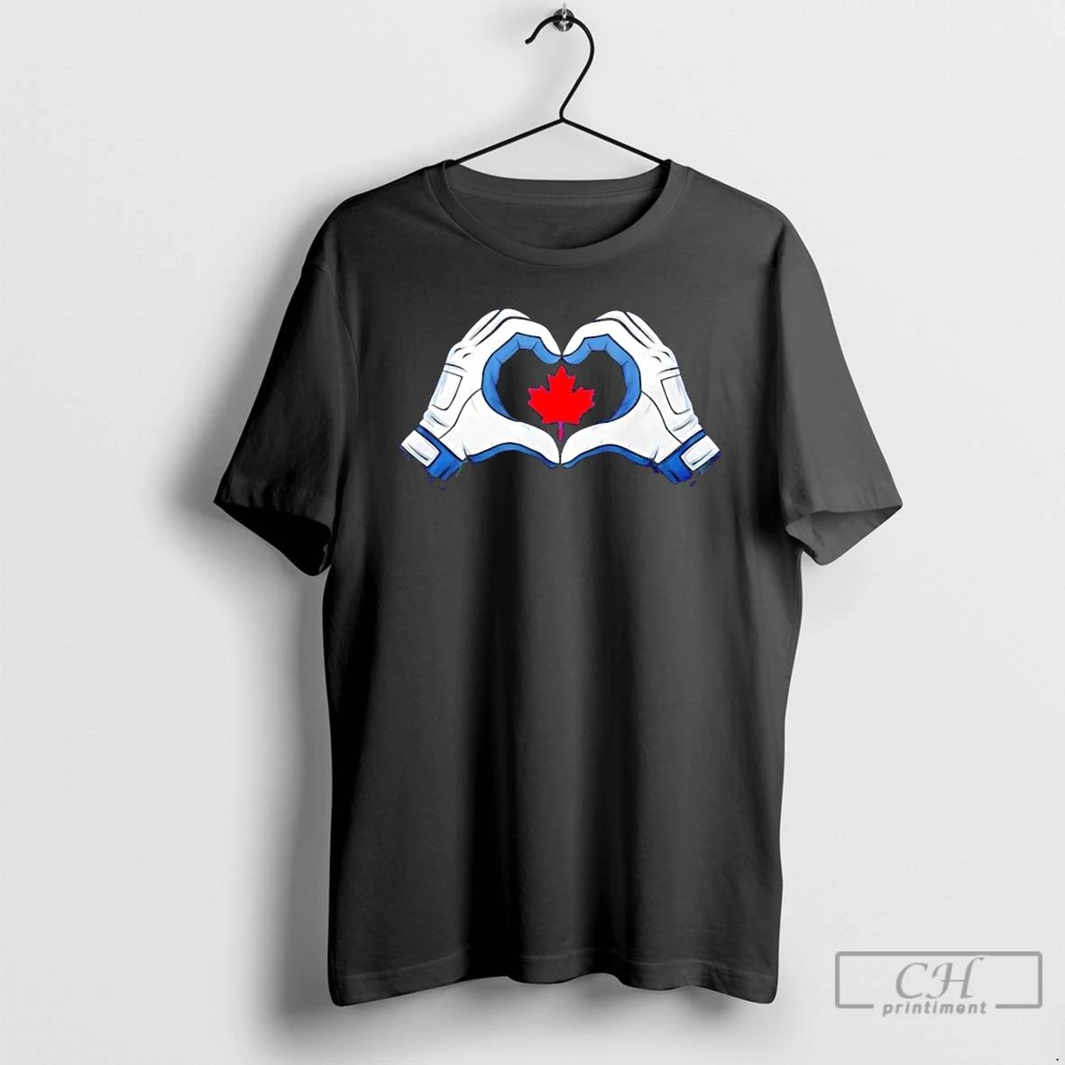 Classic Toronto Maple Leafs Canada Heart Hands 2 Sided T Shirts Unisex