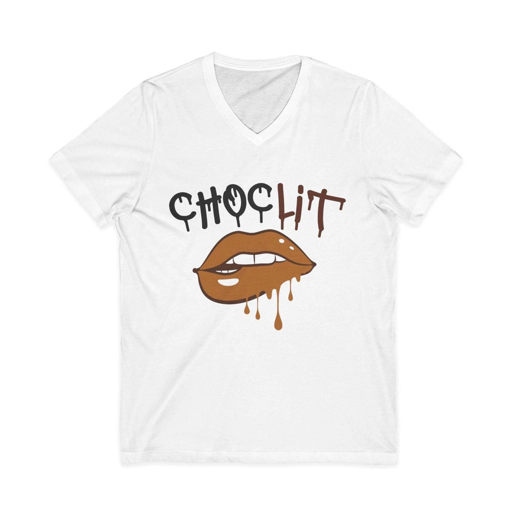 Womens "Choc Lit" V-Neck Unisex
