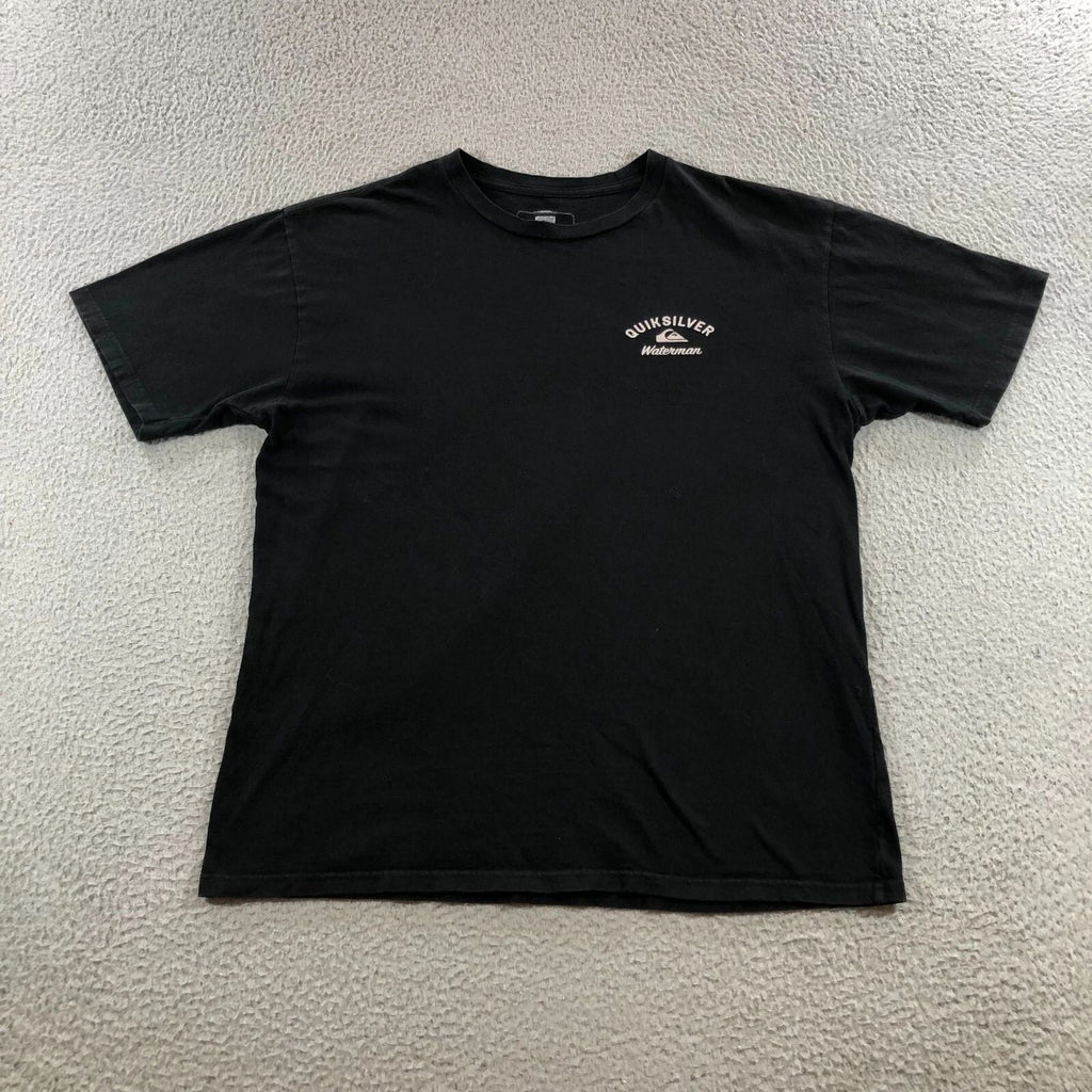 quicksilver waterman t shirt mens S black beach surf Unisex