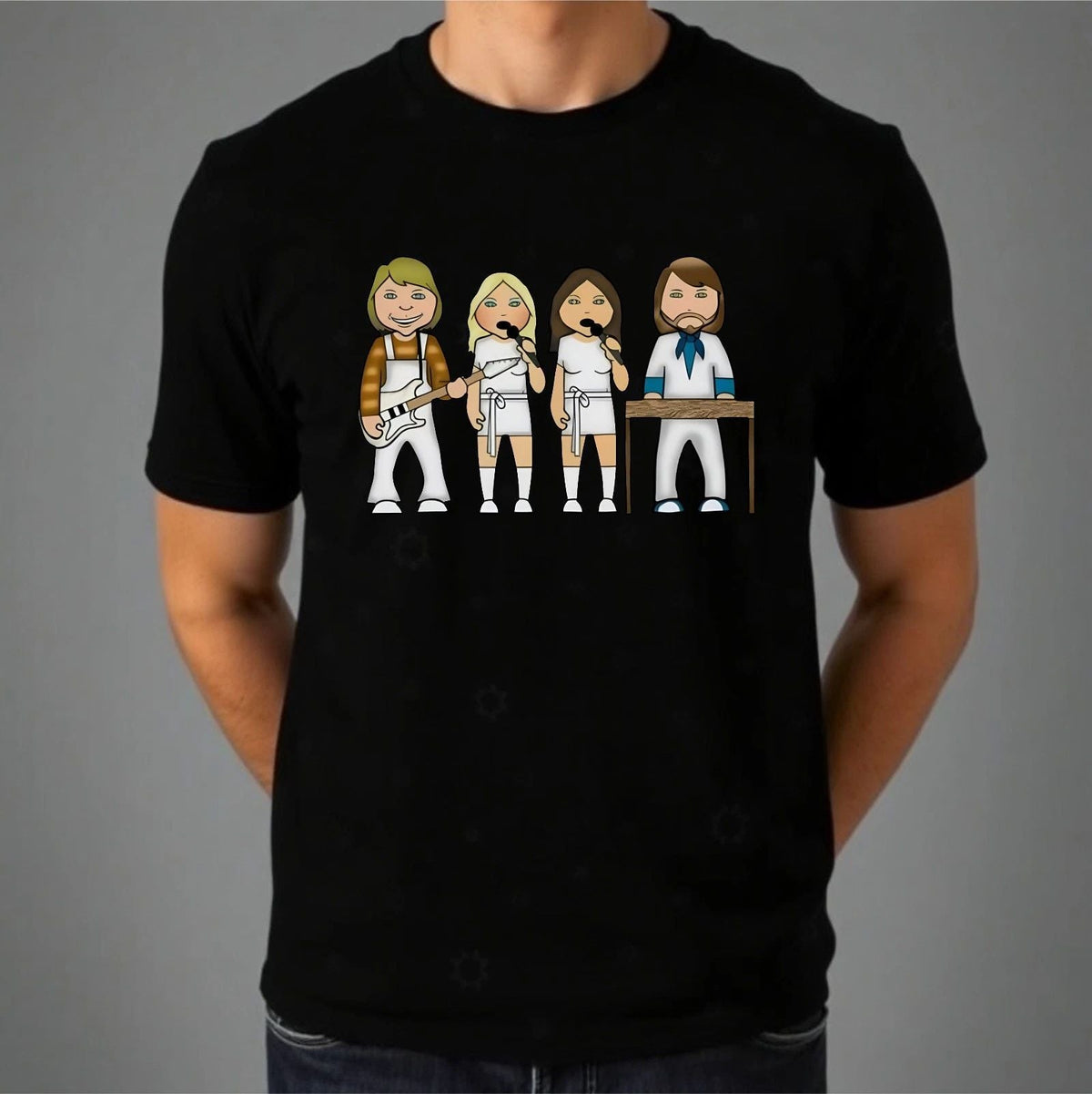 Swedish Pop Group ABBA VIPwees Iconic Retro Top Men's New Gift Tee Unisex