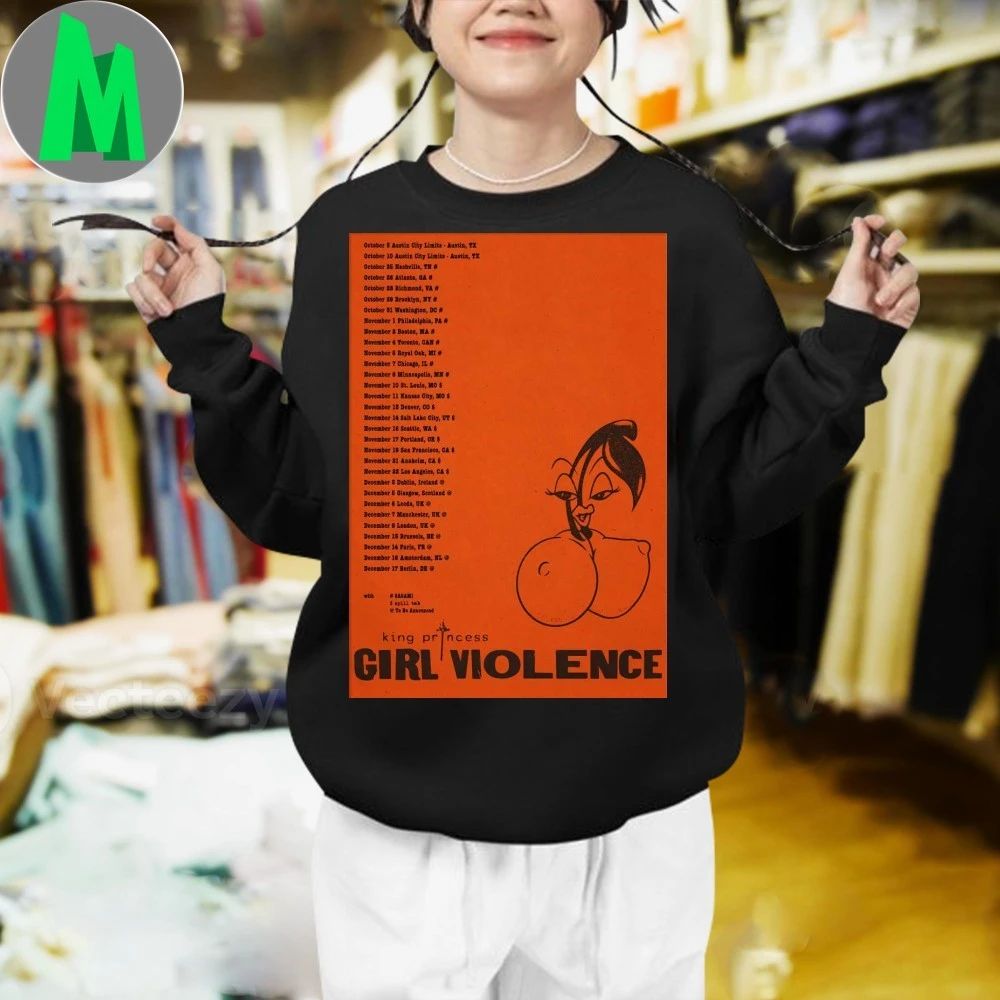 King Princess Girl Violence Tour 2025 Poster Shirt Unisex