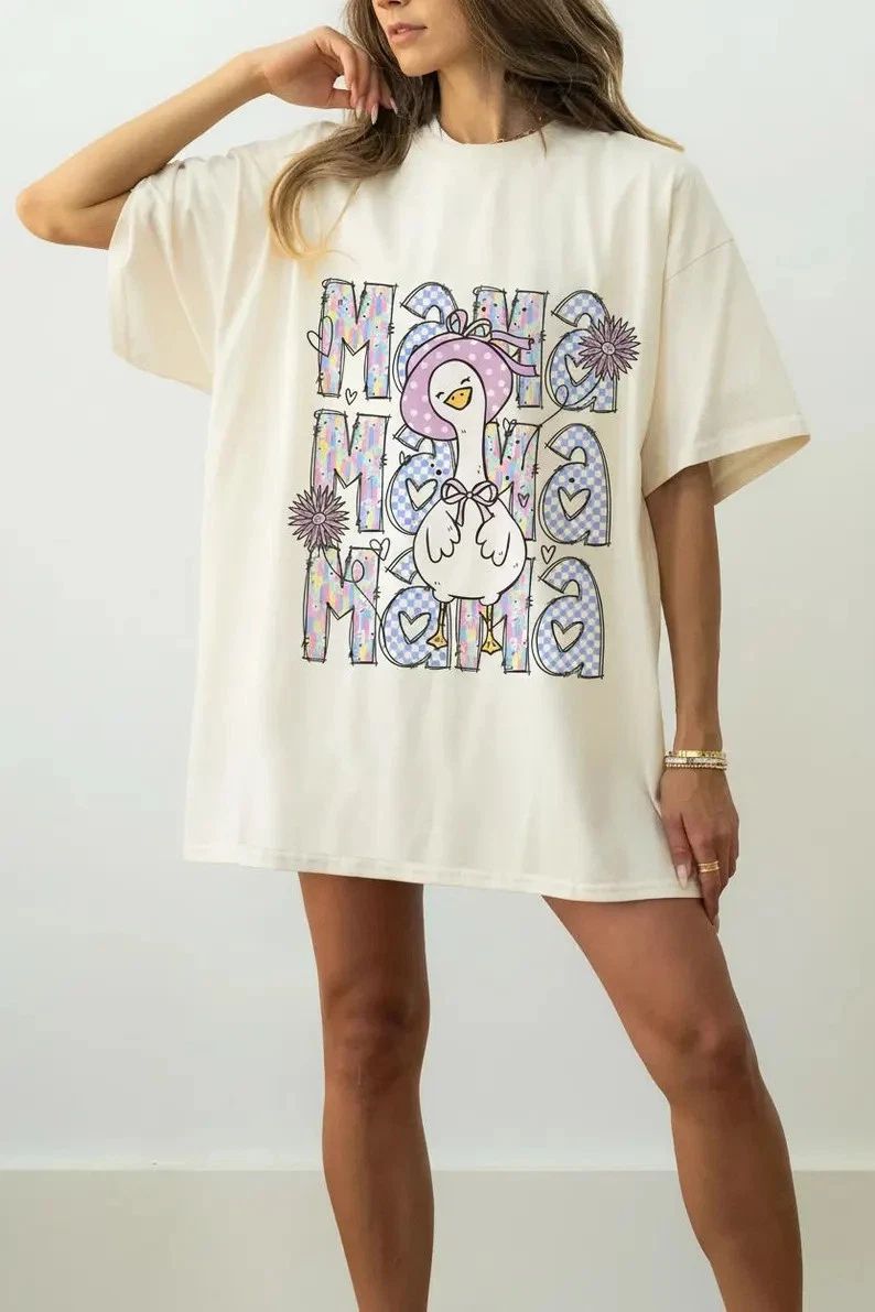 Cute Mama Goose Pastel Comfort Tee Mother Gift Unisex