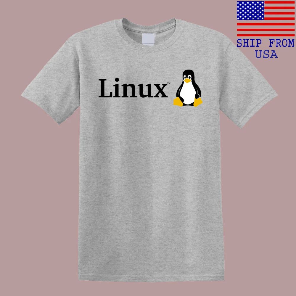 Linux System Computer Gaming Men's Grey Size S-5XL Unisex