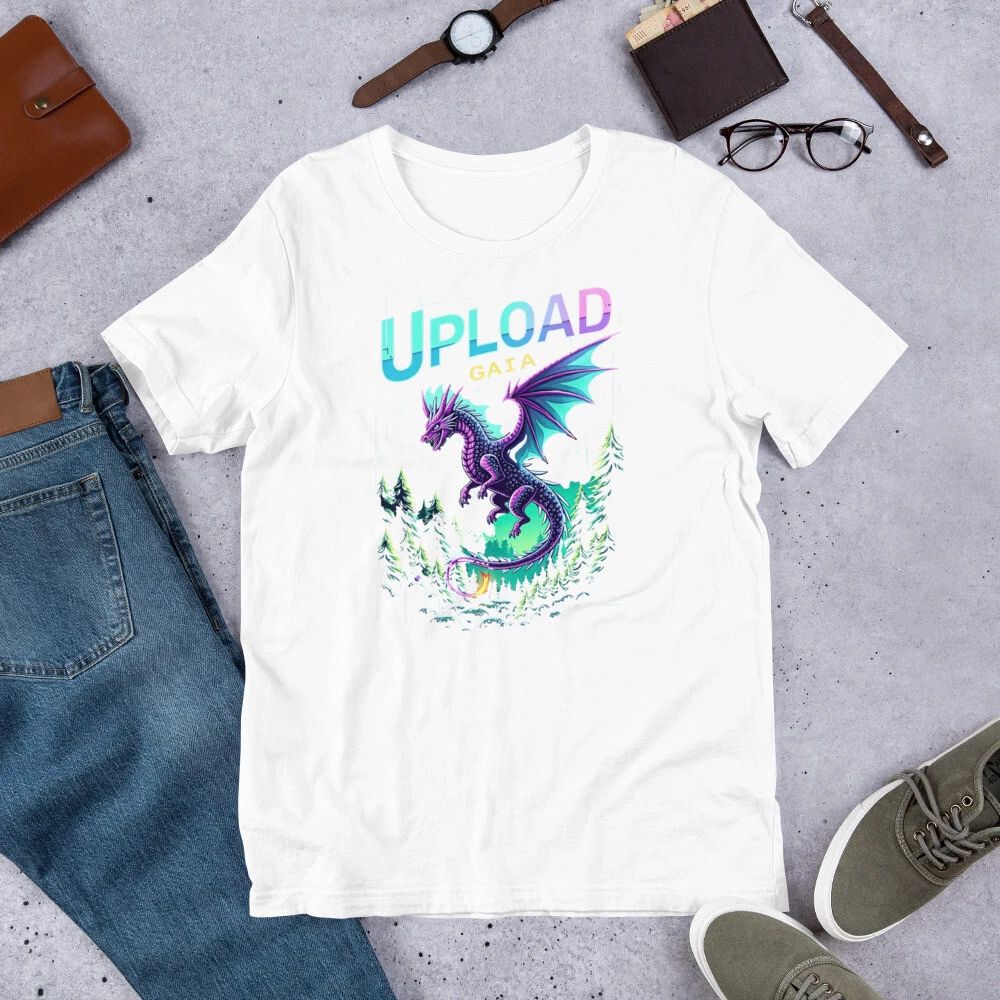 Fantasy Dragon Artwork with Upload Gaia Text Unisex