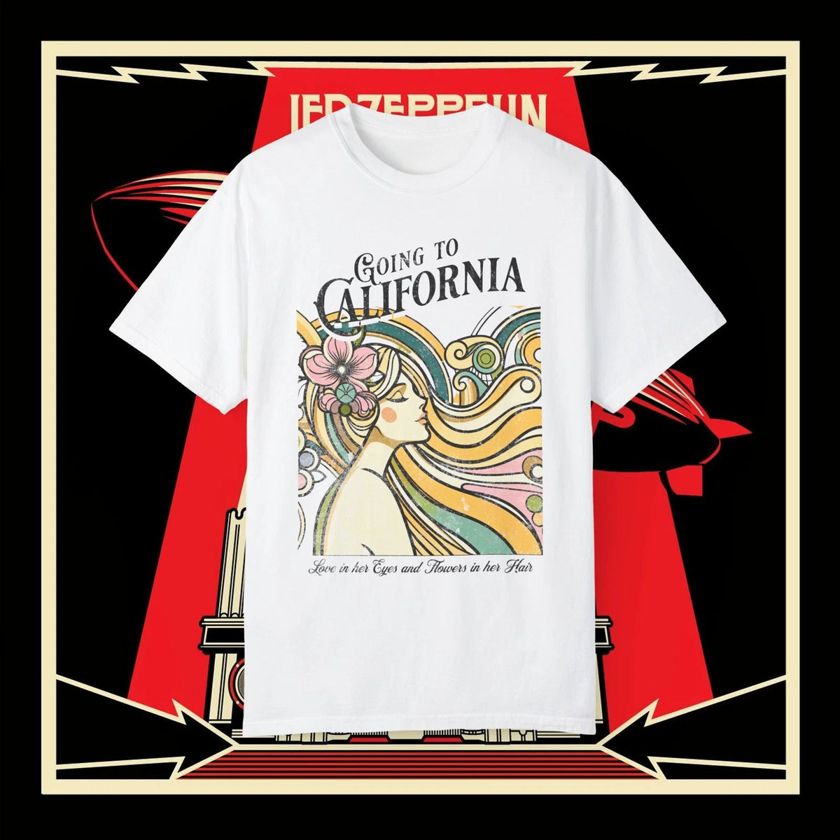 Vintage Led Zeppelin Going To California Unisex , Zeppelin Shirt Unisex