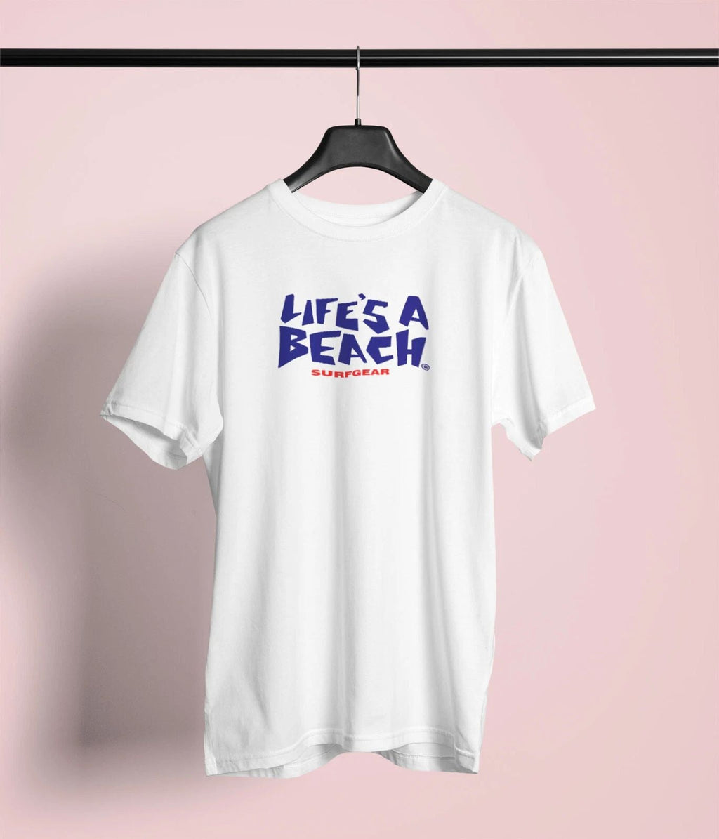 #Lifes a Beach Surf Gear 80s 90s Skateboard Skatef Size Usa Cotton Unisex