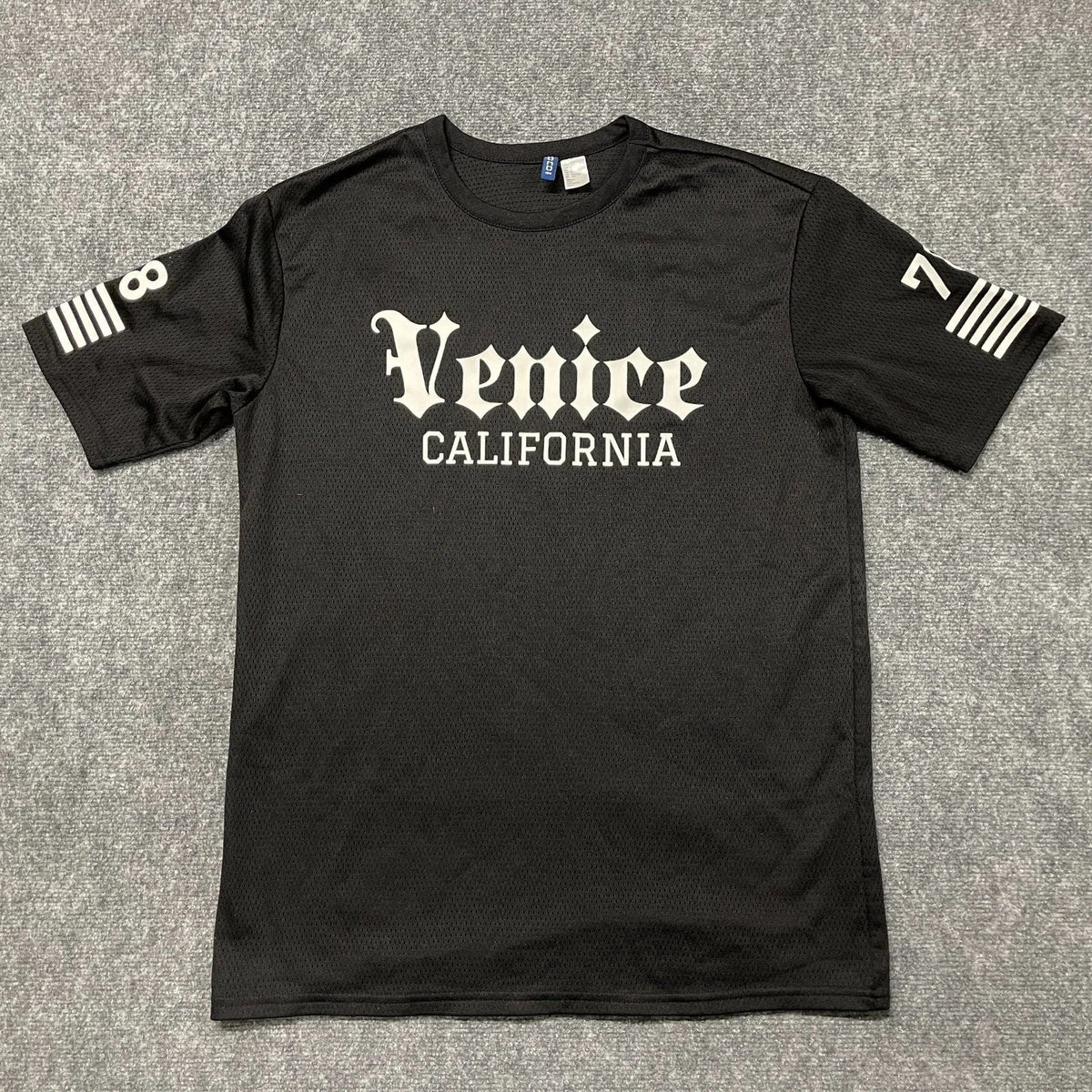 H&M Divided Venice California T Shirt Mens Small Black Outdoor Summer Wear Tee Unisex