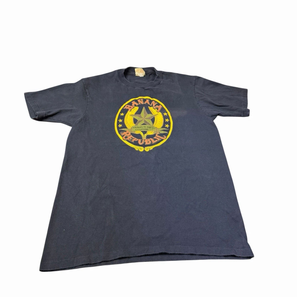 Vintage 80’s 90’s Banana Republic T Shirt Men’s Travel Safari Graphic Tee Medium Unisex
