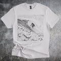 Aerial Landscape Black and White Graphic Tee Modern Abstract Art Unisex