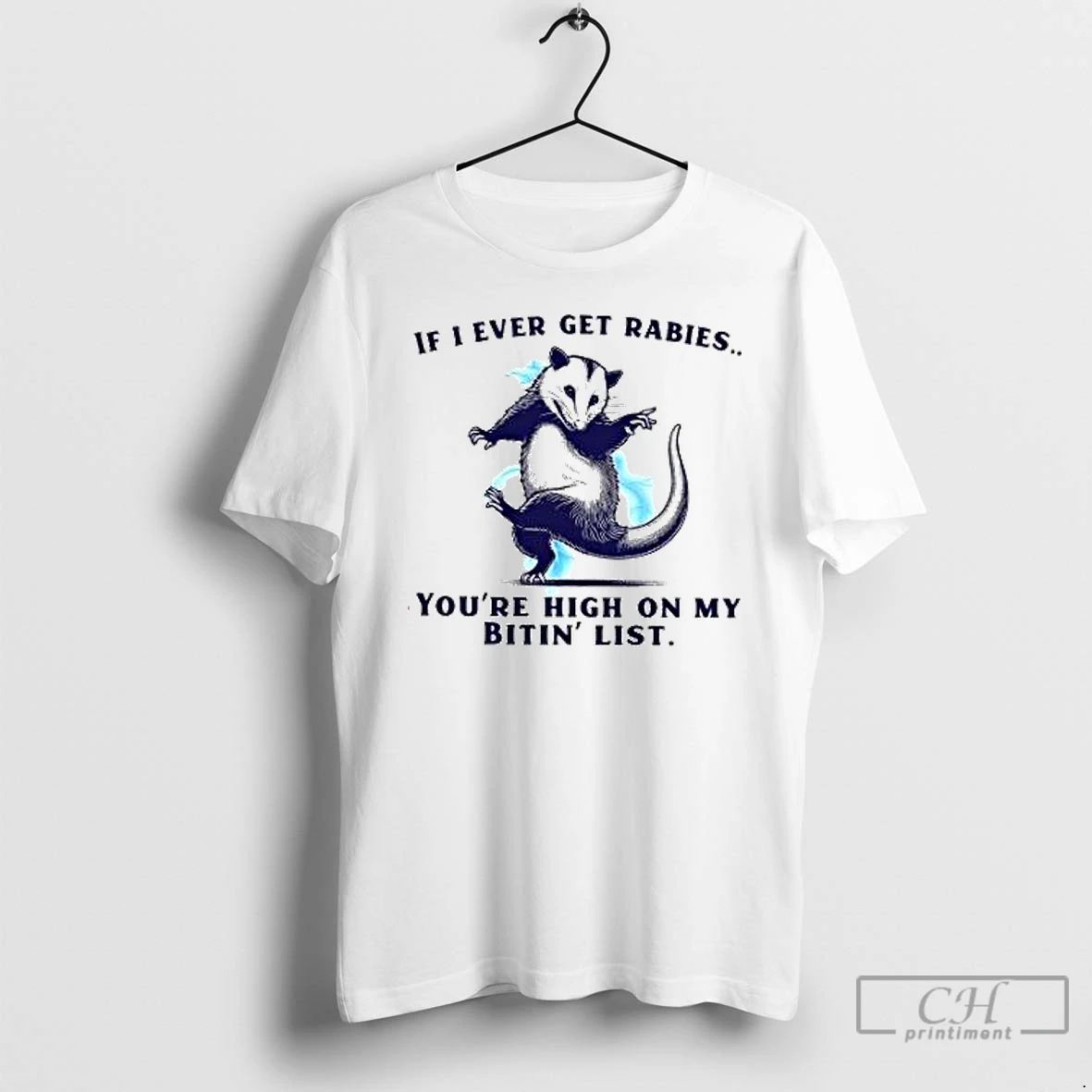 Premium Rat If I Ever Get Rabies Youre High On My Bitin List T Shirts Unisex