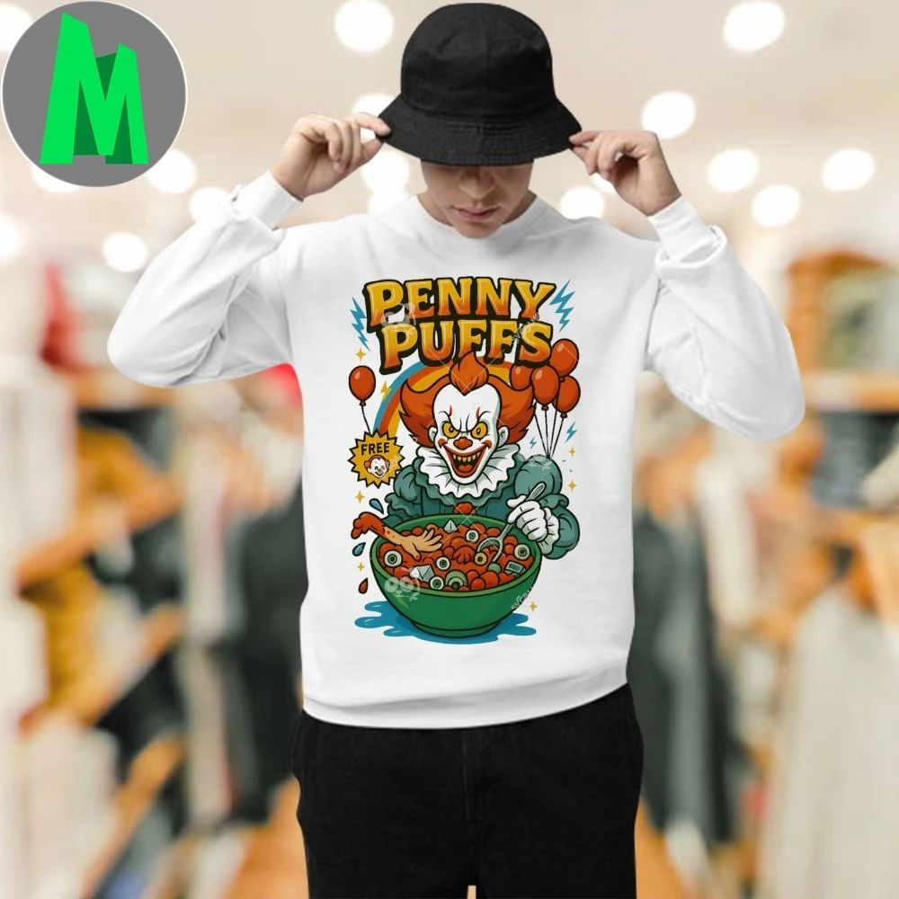 Penny Puffs Pennywise Characters Killer Breakfast Shirt Unisex