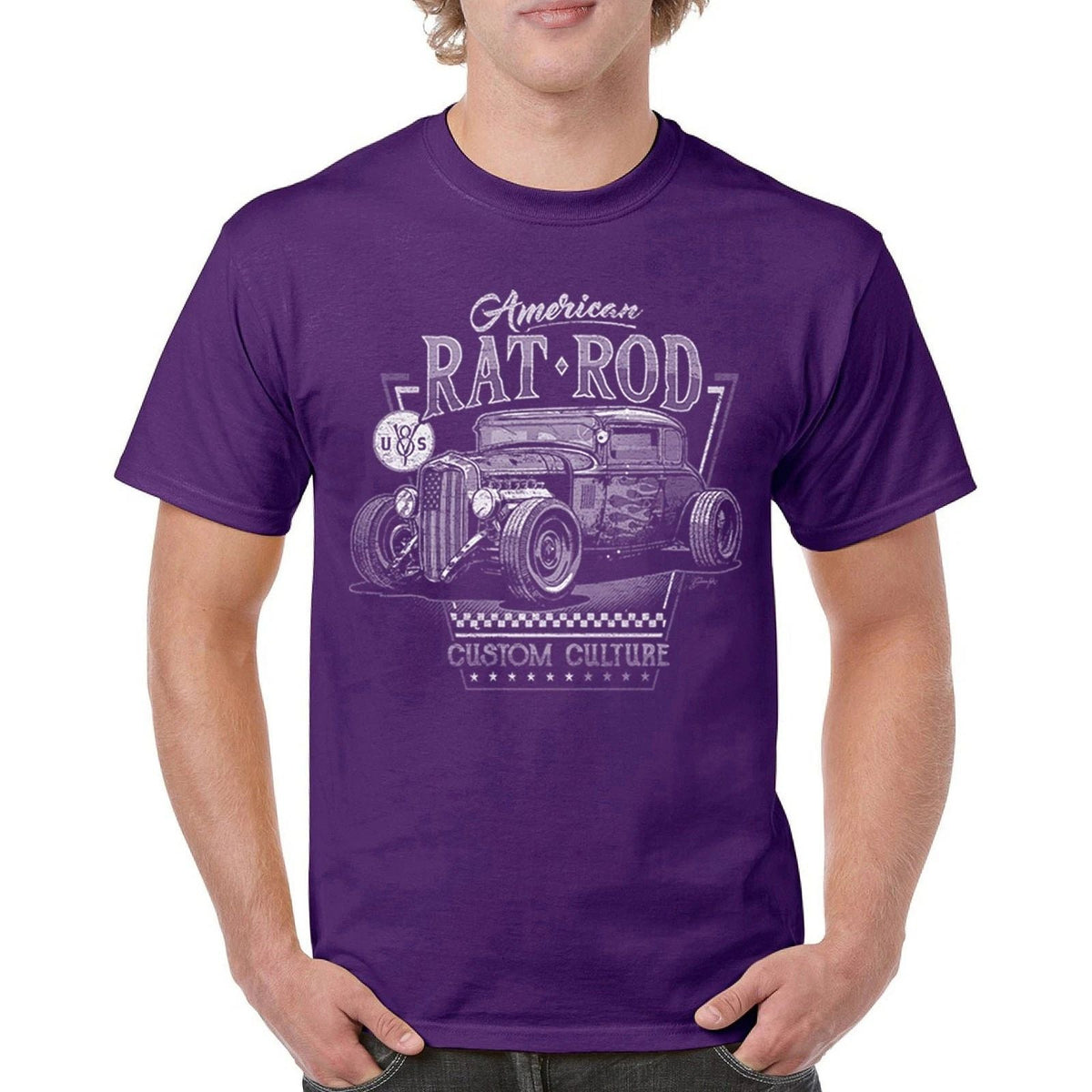 American Rat Rod Hot Rod Custom Culture Classic Vintage Car Men's Tee Unisex